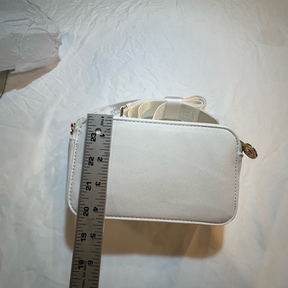 Valentino Orlandi crossbody Elegant White Studded Handbag - Picture 7 of 9